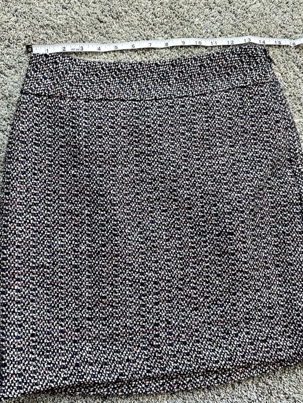 LOFT -Petites Geometric Mini Skirt in Blue & Pink